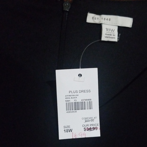 Cato black ruffle dress - Picture 2 of 2